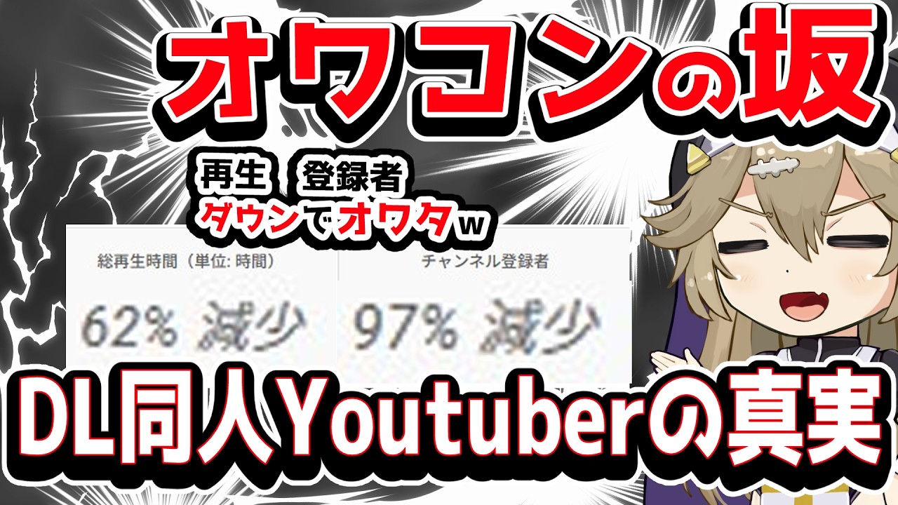 【僕の3年間】40代DL同人系youtuberが終わってる理由【活動報告】