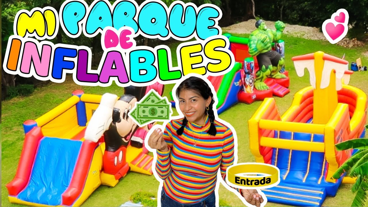 🌈Convierto MI CASA en PARQUE DE INFLABLES 🤑Entrada 100 PESOS ☎️PAQUETE FIESTA Y ➕| CONNY CHANGARROS