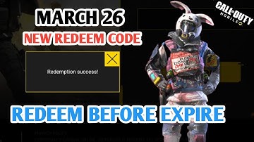 March 26 Working Redeem Code Cod Mobile 2023 | Codm season 3 Redeem Codes 2023