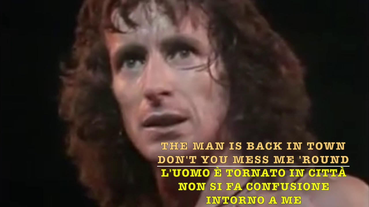 Ac Dc T N T Live 1977 Lyrics On Screen Traduzione Italiana Youtube