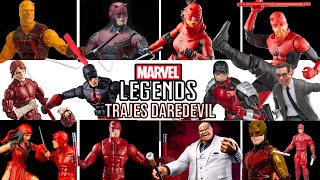 Daredevil Todos sus Trajes y Versiones Marvel Legends de Hasbro Elektra, Bullseye y Kingpin