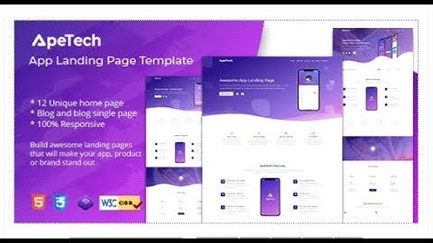 Apetech - App Landing Page | Themeforest Templates