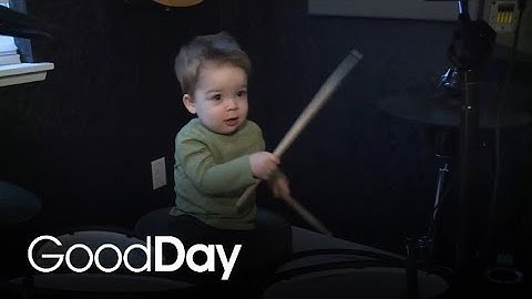 18-Month-Old Goes Viral for Impressive Drumming Skills, Molly Joins the Fun!