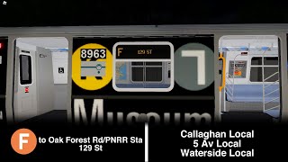 PTA Subway: (F) Train Announcements to 129 St-Oak Forest | From Ridgeworth Island