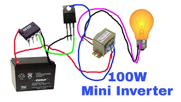 DIY | Power inverter , how to make a simple 100w inverter using 555ic and one mosfet. #RC Invention