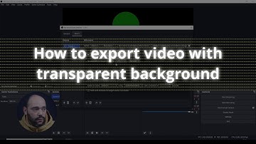 davinci resolve 18 : how to export video with transparent backgroud for obs