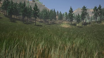 Unreal directional grass wind waves