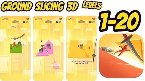 Ground Slicing 3D Game - Gameplay Walkthrough All levels 1-20 (iOS-Android)