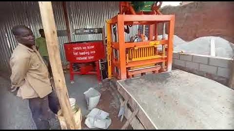 QTJ4-40 small cement hollow block making machine in Benin with mixer and trolley good quality