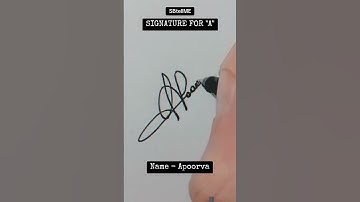 Signature for A | Apoorva | SBtellME Calligraphy and Handwriting #shorts #signature #calligraphy