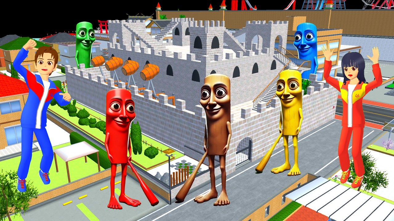 YUTA MIO BUAT BENTENG PALING AMAN DARI PASUKAN TUNG TUNG TUNG SAHUR RAINBOW 😱SAKURA SCHOOL SIMULATOR