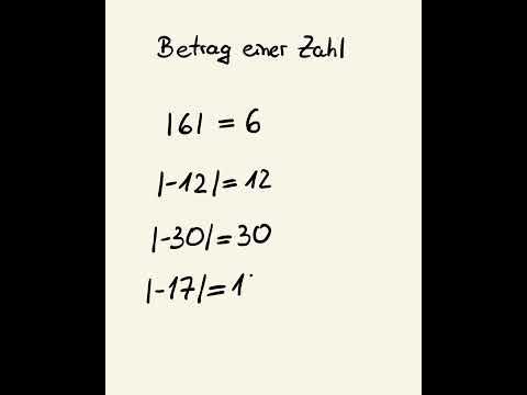 Betrag einer Zahl berechnen Rechnen mit Beträgen grundlagen betrag