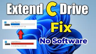 Expand C Drive Without Data Loss | Fix "Extend Volume" Greyed Out (2026)