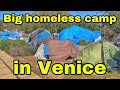 Update Big Homeless Encampment at Venice Beach Library