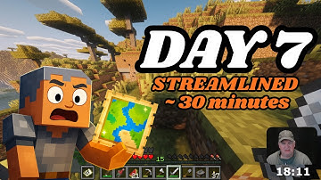 Minecraft Dad Challenge – Episode 7 (Streamlined Cut | Map Upgrade, Canyon Discovery & First Bone!)