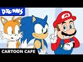 Mario Learns from Sonic |  Cartoon Cafe +More Dtoons Shorts