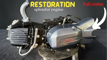 HERO HONDA SPLENDOUR (engine rebuild) FULL ENGINE RESTORATION WORK part 3 #painting #herohonda