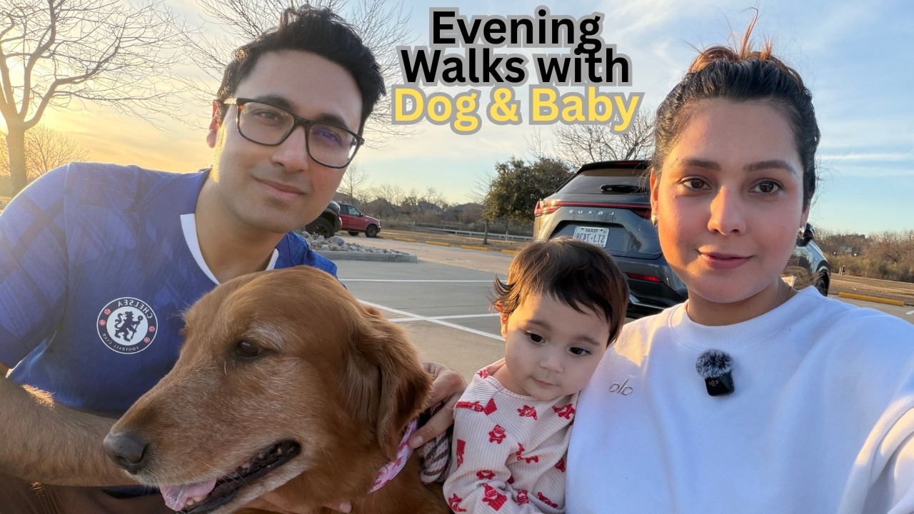 Evening Walks with our Dog & Baby | Pakistani Family in USA