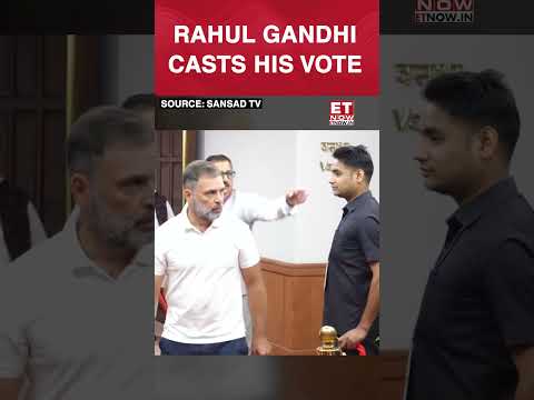 Vice President Elections 2025: Rahul Gandhi Casts His Vote In Parliament | #etnow #rahulgandhi