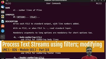 026 - Modifying text stream using GNU TextUtil commands (nl, sed, tr, paste, sort & uniq)