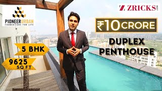 ₹10 Crore 😱 5 BHK Duplex PENTHOUSE Tour (9625 sq ft) 🏊‍♂️ Infinity Pool 🌞 Sundeck 🇮🇳 Pioneer Araya