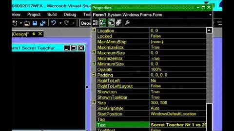 E3 - Change Text - Title Bar - Form1 - Visual Studio 2015 - System Windows Forms