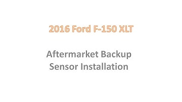 Install Aftermarket Backup Sensors