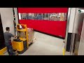 A forklift hits a BMP high-speed door and... magic!