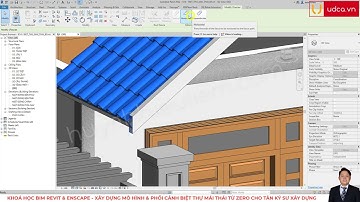 [K14] BIM REVIT BIỆT THỰ MÁI THÁI - 082. Cách mô hình viền mái Fascia và hiệu chỉnh đuôi viền, mái