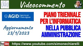 Piano Triennale per l'Informatica - aggiornamento 2023 - videocommento Chiarelli (24/1/2023) screenshot 5