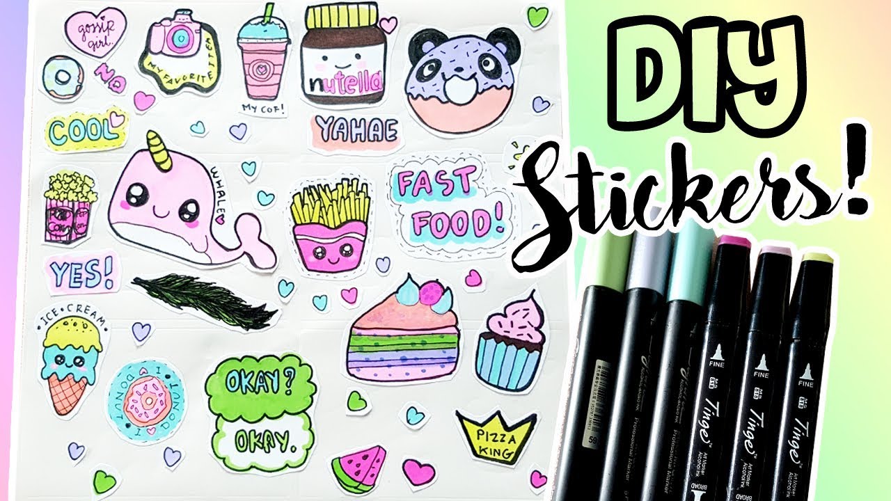 Diy Homemade Stickers  Tumblr Inspiration - Youtube-6788