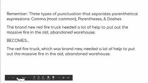 Parenthetical Expressions