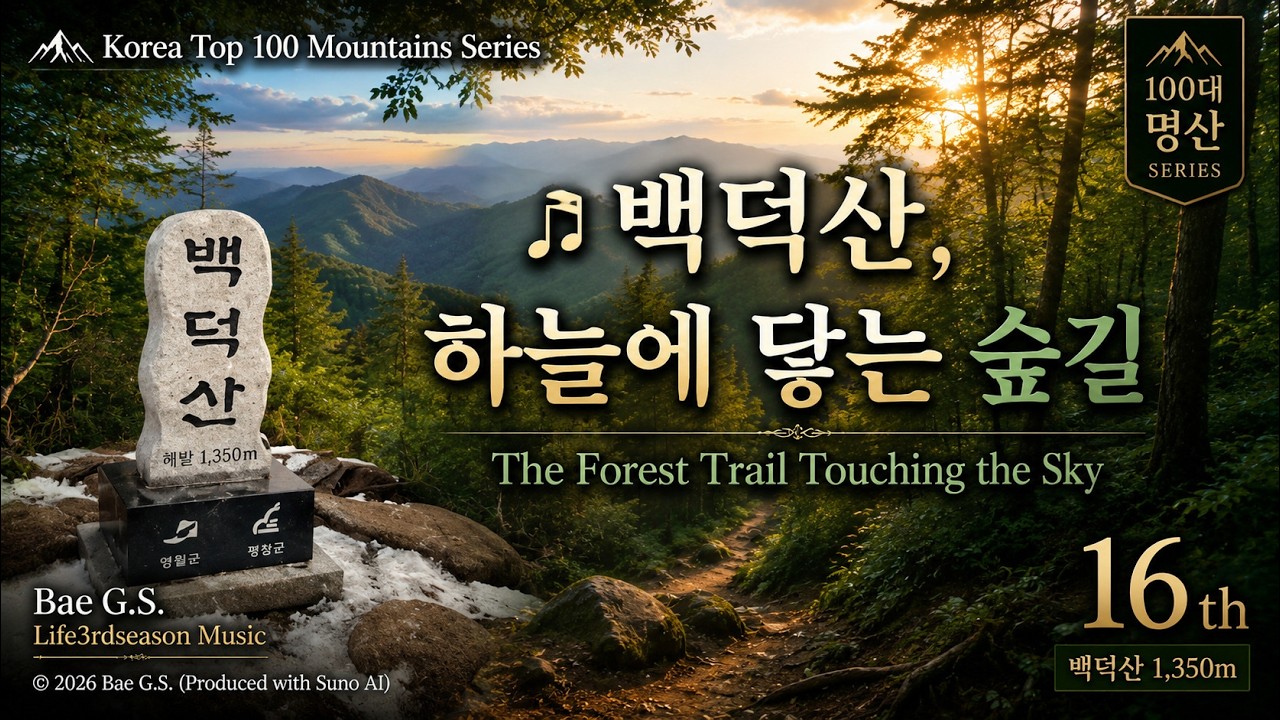 ♬ 백덕산, 하늘에 닿는 숲길(백덕산 1,350m)(Bae G.S. Suno AI, 2026-2016)