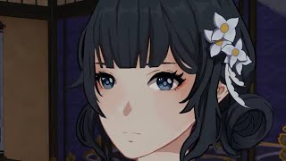 CHISATO FLIRTS WITH AETHER GENSHIN IMPACT CUTSCENE
