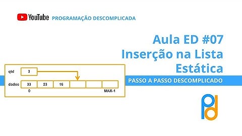 Estrutura de Dados em C | Aula 07 - Inserção na Lista Estática