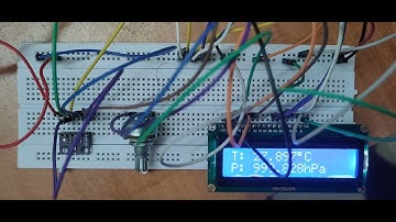 ATmega328p reading BMP280 sensor using i2c protocol and displaying(lcd16x2) temperature and pressure