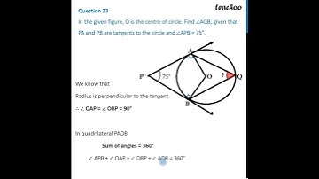 [Class 10] In figure, O is centre of circle. Find ∠AQB, given that PA and PB are - Teachoo