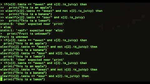 Learning Lua - If-Then-Else