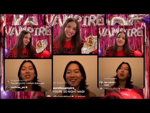 Olivia Rodrigo vampire Instagram live with Madison Hu