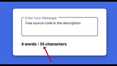 Live Character Counter using HTML, CSS & JavaScript