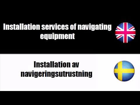 LEARN SWEDISH = Installation av elektrisk och maskinteknisk utrustning