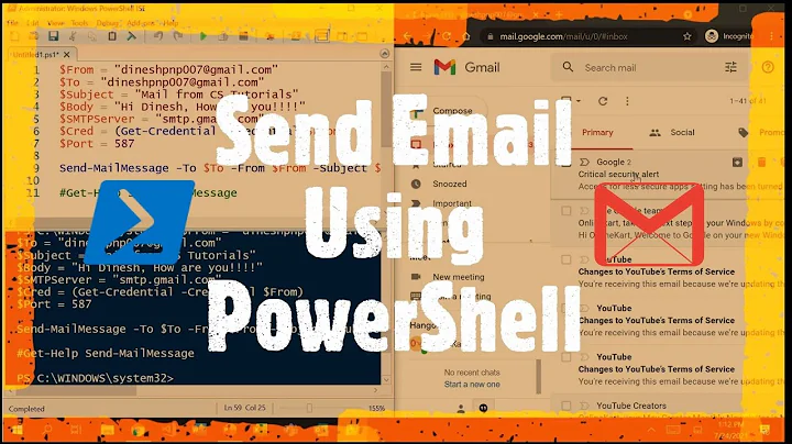 Send email using PowerShell | Send-MailMessage