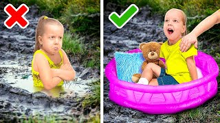 WE TRANSFORMED OUR BACKYARD FOR $1 || Rainbow Makeover by 5-Minute Crafts