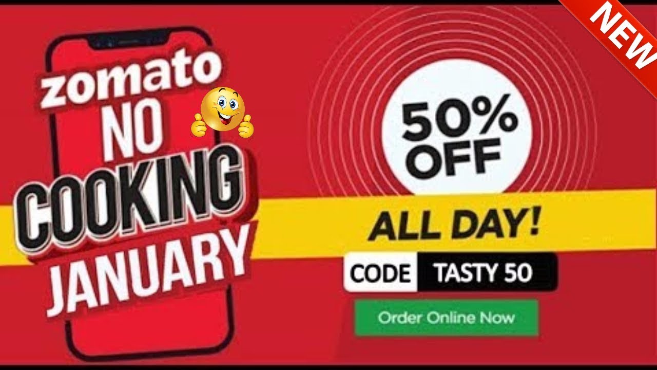 Zomato No Cooking January Promocode and how to free food deliver YouTube