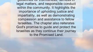 Exodus Ch 23 summary and read together