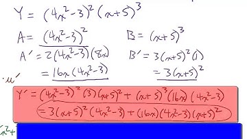Chain Rule with Product Rule with Two Binomials