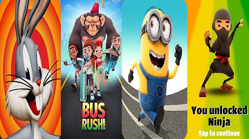 Looney tunes dash vs bus rush vs minion rush vs subway surfers ninja || Android iPad ios IP PLAYGAME
