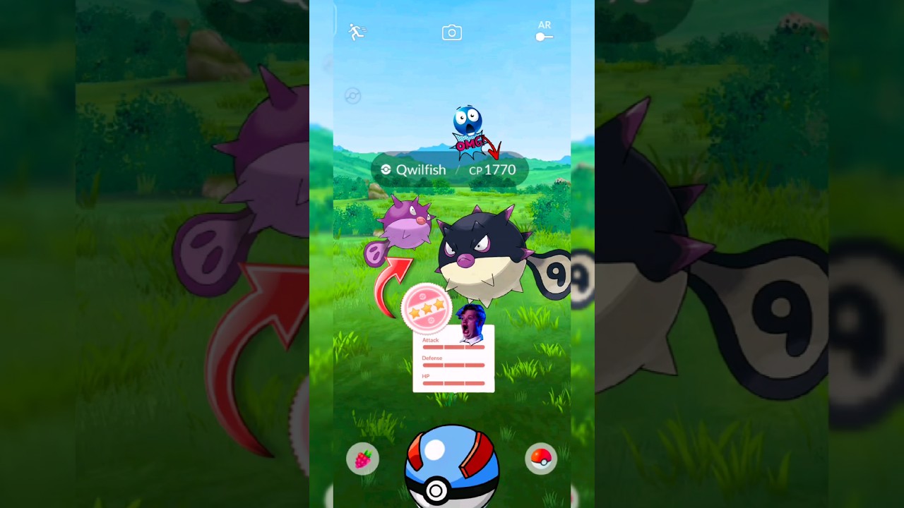 💯iv Hisuian Qwilfish Catch in Wild Pokemon Go 