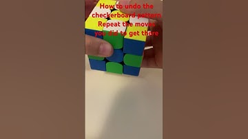 How to undo the checkerboard pattern