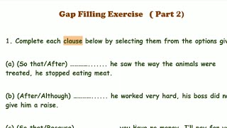 gap filling class 10 & 11 | gap filling class 11 | Clause | by anshika